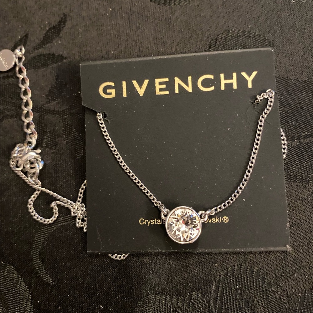 Givenchy Silver Necklace with Swarovski Crystal